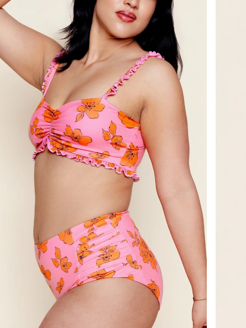 Nwt Kitty And Vibe Ruffled Floral Bikini Top — image 2 of 4